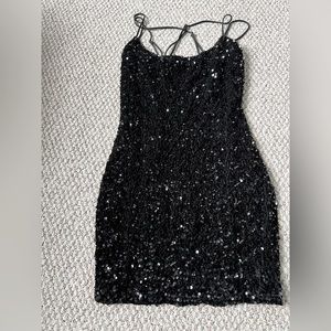 Lucy in the Sky black sequin dress